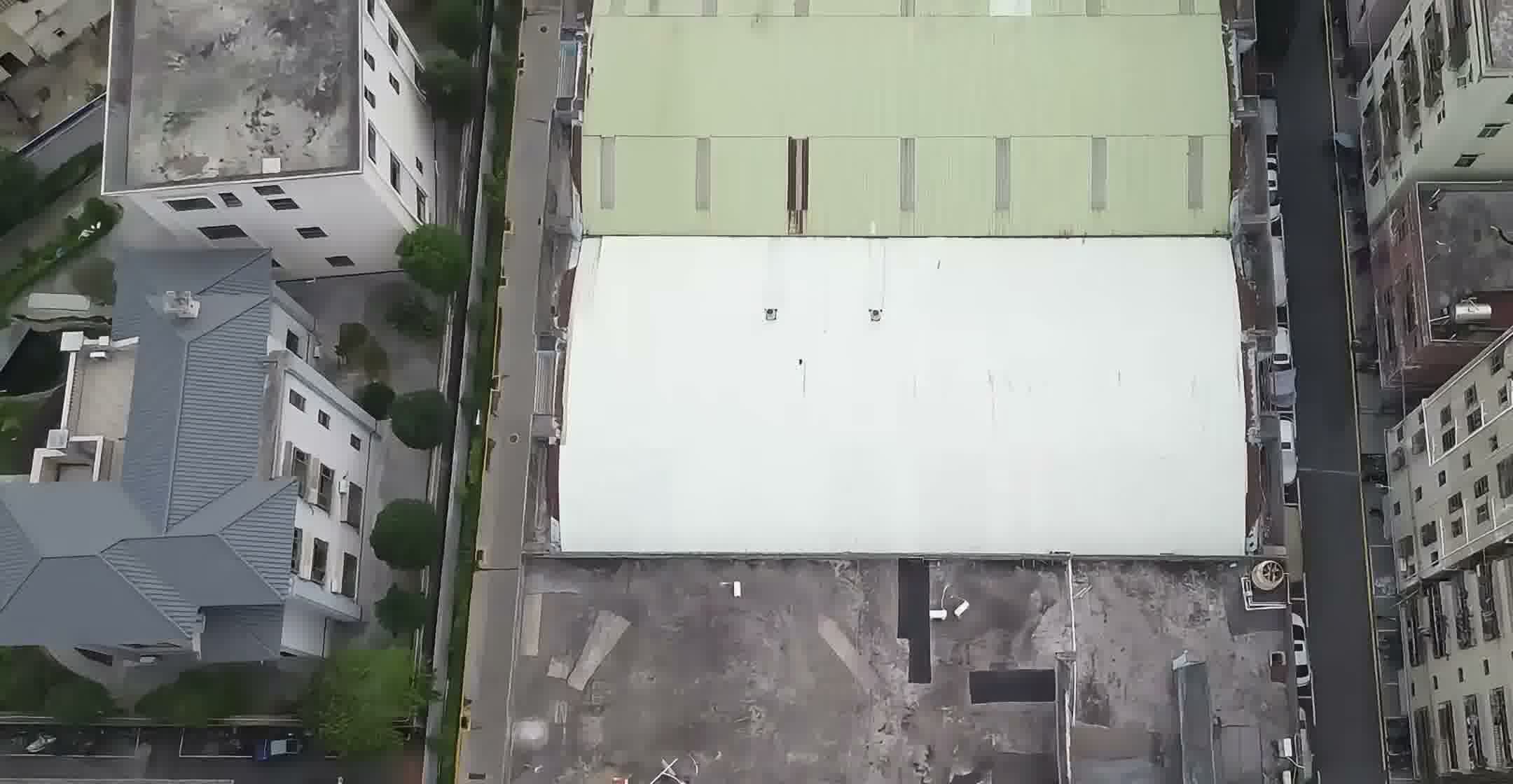 Aerial rooftop view of the Fudakin manufacturing facility campus in Shenzhen.