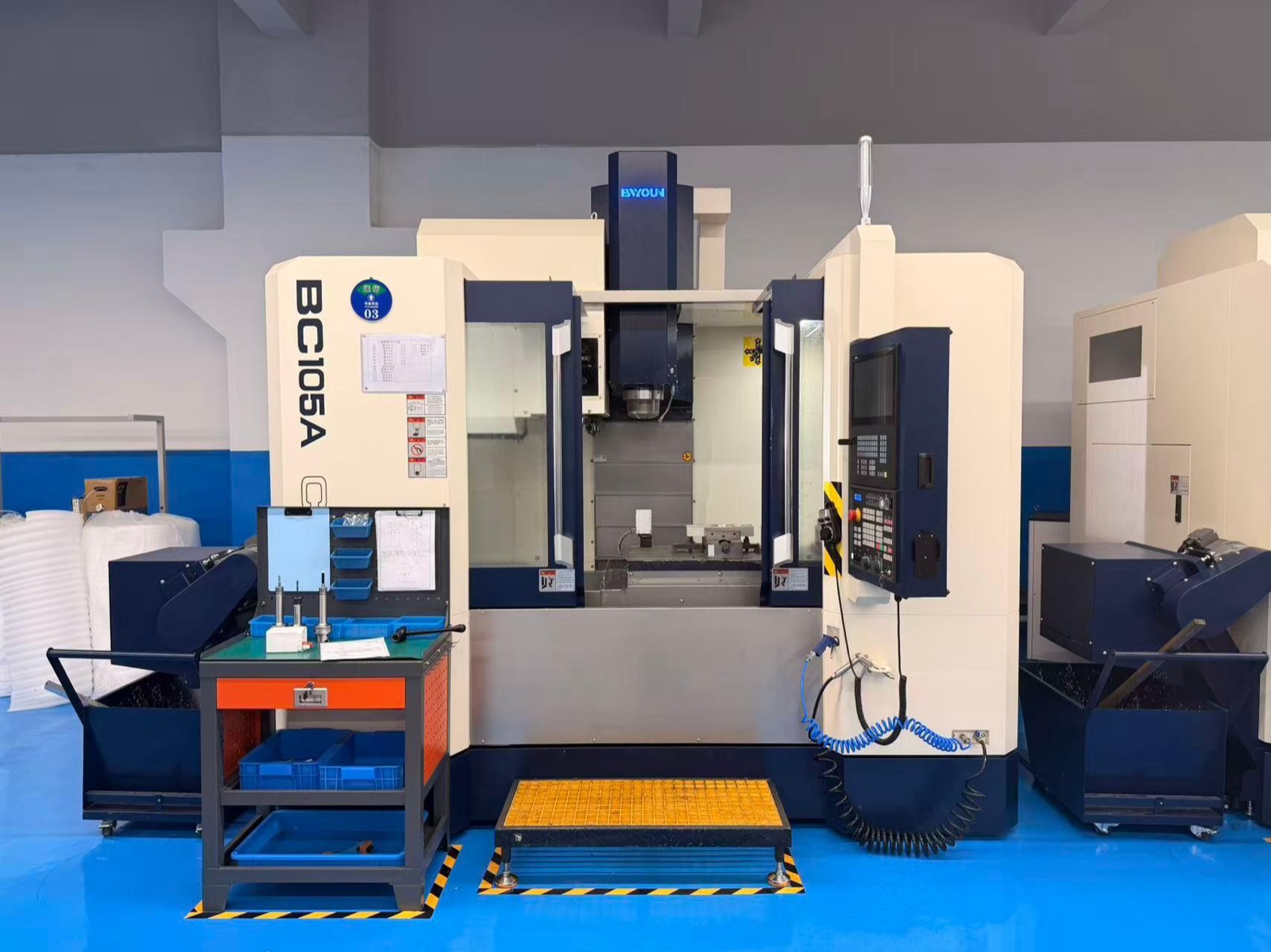 A BWYOUN BC105A precision CNC machining center on the Fudakin production floor.
